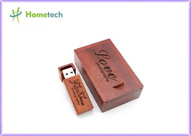 Gravür USB Ahşap Bellek Çubukları Özel Logo 128MB - 64GB Kapasite
