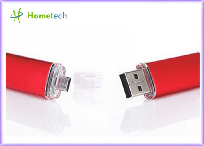 Kırmızı Dikdörtgen Smartphone USB Flash Sürücü OTG 4GB Usb 2.0 Pen Drive