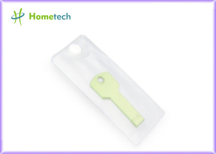 Mavi / Yeşil Metal Anahtarı Şekilli USB Flash Sürücü Özel Logo
