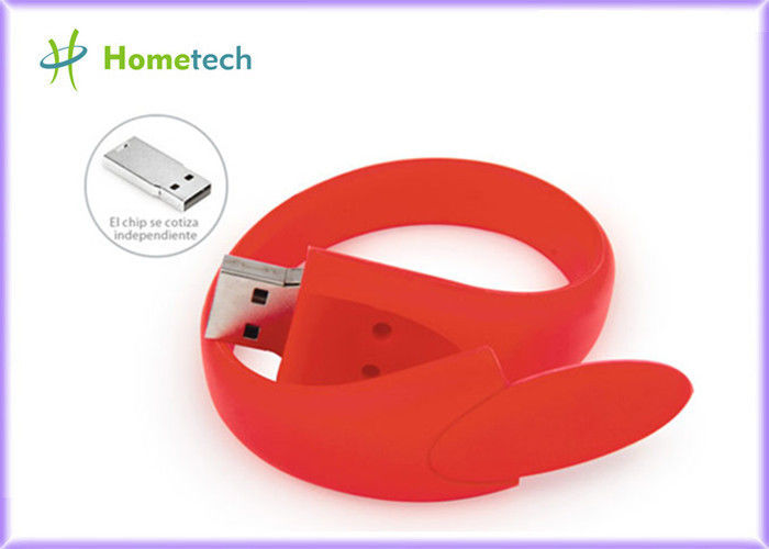 Kırmızı Silikon Bileklik Usb Flash Disk Bileklik Flaş Memory Stick