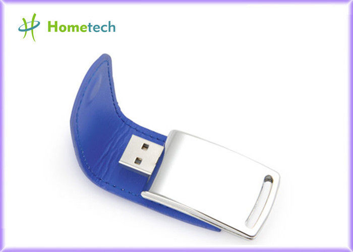 Promosyon Ürün için CE Mavi Eko Deri USB Flash Disk 4GB