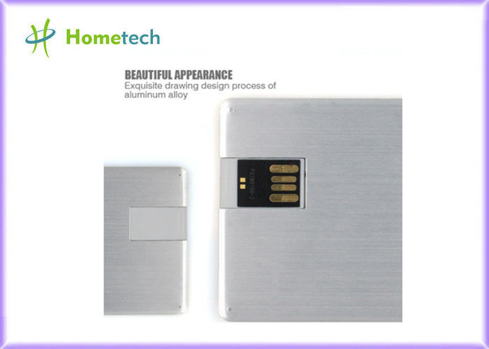 Mikro Özelleştirilmiş metal Kredi Kartı Usb Flash Sürücü 2GB / 4GB / 8GB / 16GB
