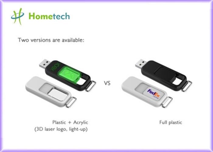 Kapaksız Plastik Plastik Flash Sürücü Toshiba / Samsung Hip İçinde Akrilik 3D Lazer İçeren
