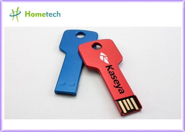 Su geçirmez 1GB - 64GB anahtar şeklinde USB Hızlı alüminyum USB 2.0 bellek 16GB