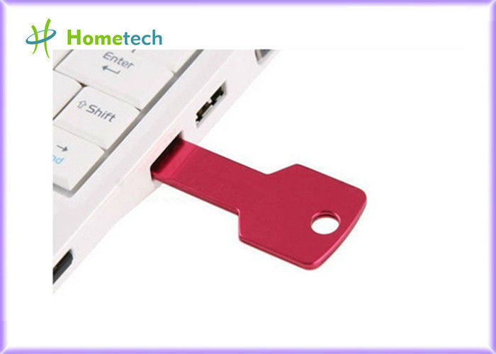 Metalik 64MB 128MB 512MB Anahtar Şekilli USB mini Alüminyum Anahtarı Şekilli USB Flash Sürücü