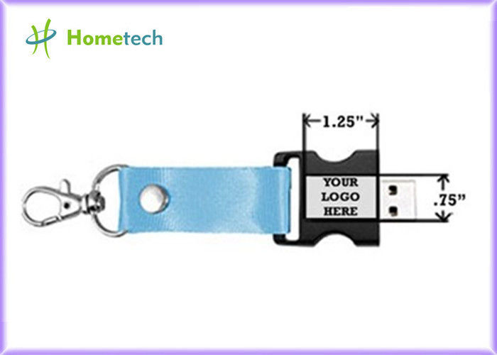 Plasitc + Polyester İpi USB Flash Sürücüler USB 3.0 Özel Baskılı