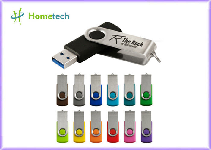 Özelleştirilmiş Döner U disk, Alüminyum Zırh / Işık ile Büküm USB stickler paypal 1- 64GB kabul LED